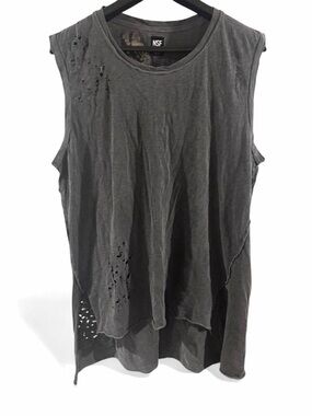 NSF Charcoal Naturally Distressed Men’s Muscle Tee Size Large